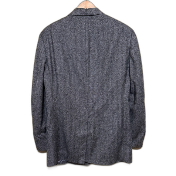 Perlis New Orleans 100% Cashmere Herringbone 2 Button Blazer Sport Coat Mens 40R - Picture 3 of 9